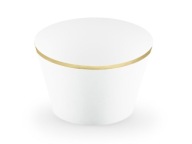 WHITE Glamour MUFFIN BANDS, 6 ks, na stôl