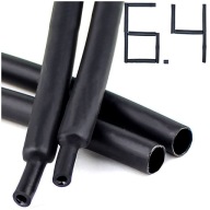 1M ZMRŠŤOVACIA TUBA S LEPIKOM HRUBÉ ČIERNA 6mm 6,4/2,2 mm