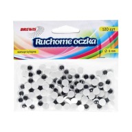 APLIKÁCIE SAMOLEPIACE OČI 8MM 120KS RO2 BREWIS