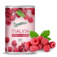 Malinové maliny v sirupe v plechovke 400g Devaldano