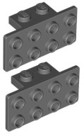 LEGO Pł. Zlomené 1x2-2x4 C. Sivá 93274/6118832 x2