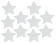 BIELE drevené hviezdičky na dekoráciu steny č