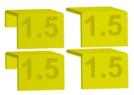 Dištančné podložky na nastavenie čiel 1,5 mm, 4 kusy