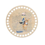 BSZ449-UV Háčkovaný základ - kruh 15 cm, potlač