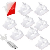 SET 10x ORGANIZÉR KLIP KRYT MASKY HÁČIK NA KÁBLOK 3M SAMOLEP.