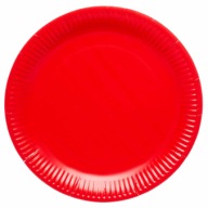 Červené papierové taniere 23 cm