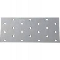 Perforovaný oceľový plech 6 cm x dĺžka 14 cm, hrúbka 2 mm