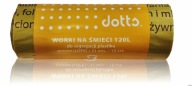 Vrecia na odpadky 120l, 10 ks, BODKY, na triedenie plastov, pevné (LDPE), 3