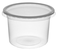 Okrúhla nádoba 250 ml 8113 + viečko na opakované použitie 50 ks.