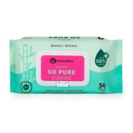 PETITE&MARS Bambusové vlhčené obrúsky SO PURE Biologicky odbúrateľné 56 ks