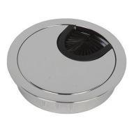 Kovová káblová priechodka, lesklý chróm, priemer 60mm