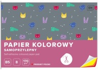 Farebný samolepiaci papier INTERDRUK B5, 8 listov