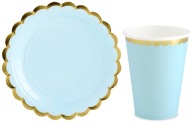 BLUE GOLD Set taniere, šálky, 12 ks
