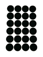 Samolepiace plstené podložky čierne ⌀22mm 24 ks