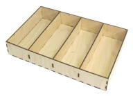 DEKOROVÁ KRABIČKA so 4 priehradkami 31,8x21,2x5,5cm PE36