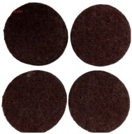Plstené podložky pod nábytok, stoličky, taburetky, hnedé, 4 ks, kolieska 45 mm