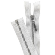 TENKÝ KOVOVÝ Zips VT0 50 cm STRIEBORNÝ 1 ks.