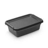 Box Plastová nádoba s krytom BaseStore Organizer čierny 3 l