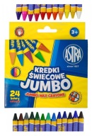 Školské voskovky, 24 farieb, hrubá jumbo Astra