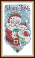 Súprava krížikového vyšívania Santa Claus 11CT 18x27cm plátno