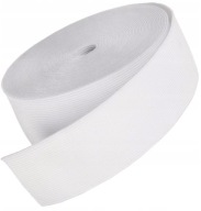 PLETENÁ GUMA, PLOCHÁ, ODEVNÁ KRAJČÍRKA, 8cm, BIELA ​​- 80mm