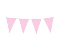 Girlanda pre dievča Dekorácia Vlajky Svetloružová 30 x 20 cm 10 m