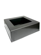 MISKA IKEBANA Štvorcová 19,5cm strieborná Tomplast