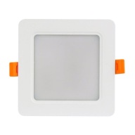 Štvorcový zapustený stropný panel 9W 230V biely