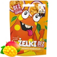 Želé BEZ CUKRU Mango Mučenka bez želatíny zdravá maškrta Purella BeRaw