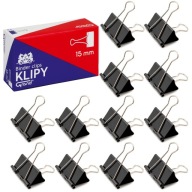 Kancelárske klipy GRAND 15mm čierne 12ks XS