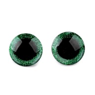 GLITTER GREEN MASCOT EYES 20mm