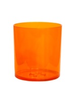 PC nádoba na pohár na nalievanie sviečok 280 ml oranžová transparentná - 1 ks.