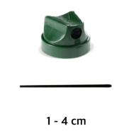 ZELENÁ A TMAVOČIERNA TRYSKA 1-4 cm NÁSTROK