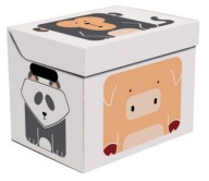 Pevná krabica s chlopňou, ozdobná nádoba PIG, organizér na hračky BOX