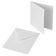 Základ obálky a karty - biela 15x15