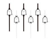 Bio slamky Happy Halloween Ghost 6 ks