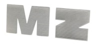Písmená na tank MZ, strieborné, pár MZ ETZ 150 251