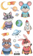 Umývateľné tetovanie pre deti GLITTER ANIMALS EG152