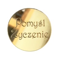 Vyrobte si tortu na želanie Side Decor Circle Plexiglass Gold Mirror