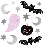 Nálepky na stenu HALLOWEEN Ghost Pumpkin 56 ks.