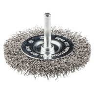 Drôtená kotúčová kefa so stopkou 75 mm, INOX, PRE SKRUTKOVAČKY A VŔTAČKY