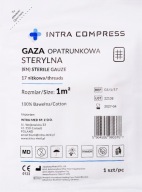 Sterilný gázový obväz, 17 nití, 8 vrstiev, 1 meter štvorcový. 10 ks.