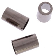 Kovové koncovky na šnúrku, čierne 15x9mm, 4 ks