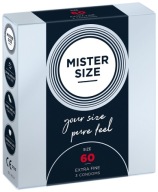 MISTER SIZE 60 mm kondómy prispôsobené na obvod, 3 kusy