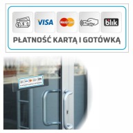 PLATBA KARTOU A HOTOVOSŤ PLATBA TAXI PREDAJŇA POKLADNA 20 cm x 7,85 cm