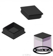 ZÁSTRČKY Štvorcové 35x35mm 10 ks. ČIERNA ZÁSTRČKA