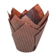 Tulipánové košíčky na muffiny so zlatými linkami - 36 ks.