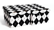 Dekoratívna kartónová krabica na oblečenie, 2 ks A4 Geometric do skrinky na dokumenty