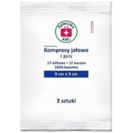ABC lekárnička Sterilné gázové obklady 9cm x 9cm 3 ks