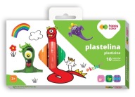 Okrúhla školská plastelína, 10 farieb, Happy Color
